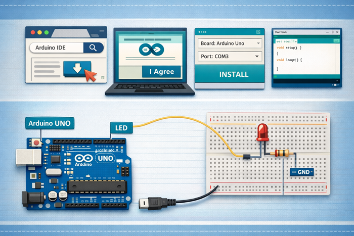Instalasi Arduino IDE dan Rangkaian Sederhana (#Part 4)